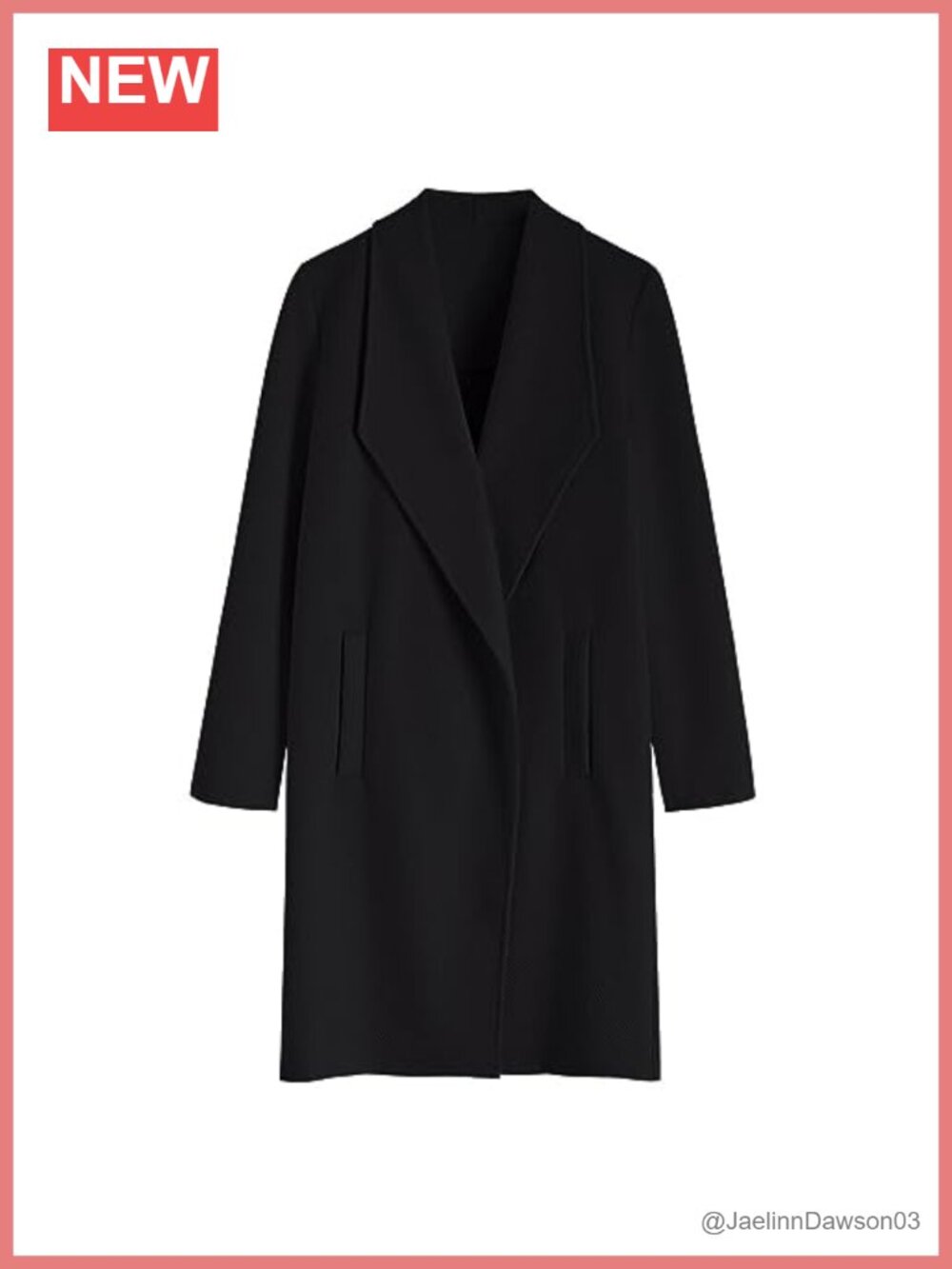 CHICWISH Women's Lapel Open Front Quilted Cotton-Blend Coat